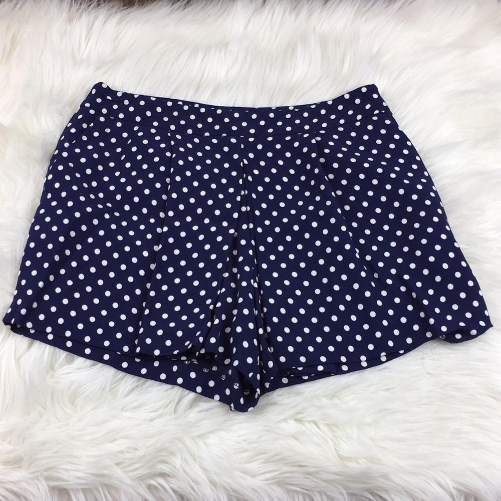 Zara Polka Dot Navy Shorts 4